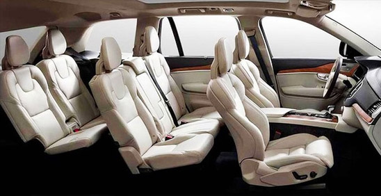 Хибридът Volvo XC90 - най-безопасният автомобил в света седалки